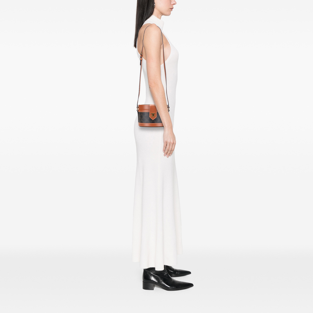 Pre-Loved Celine Medium Triomphe Coated Canvas Tambour Crossbody - Picture 12 of 12